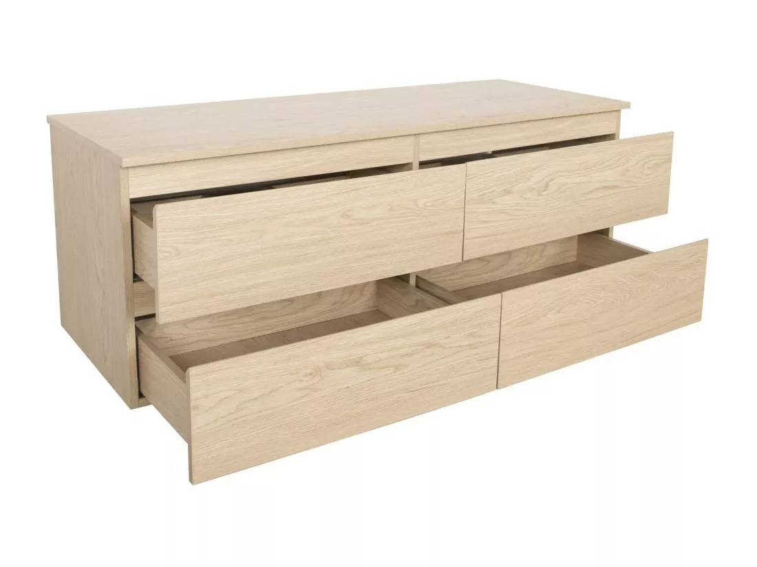 Meuble double vasque décor chêne 120 cm