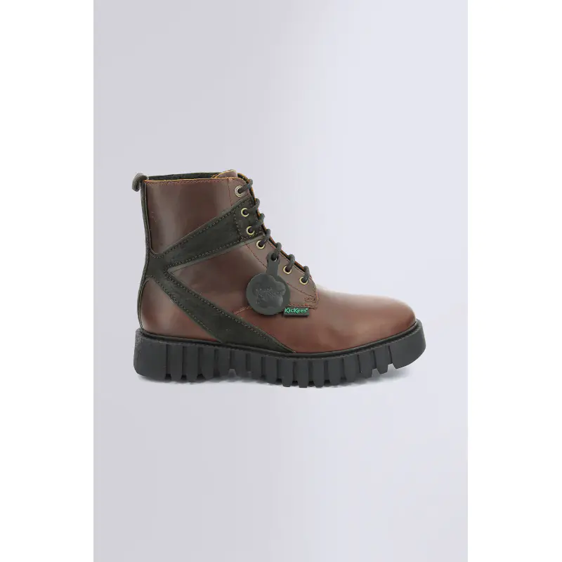 KICK FABULOUS MARRON FONCE BOOTS Cuir Homme