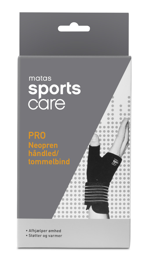 Matas Sports Care PRO Neopren Håndled/Tommelbind Sort L