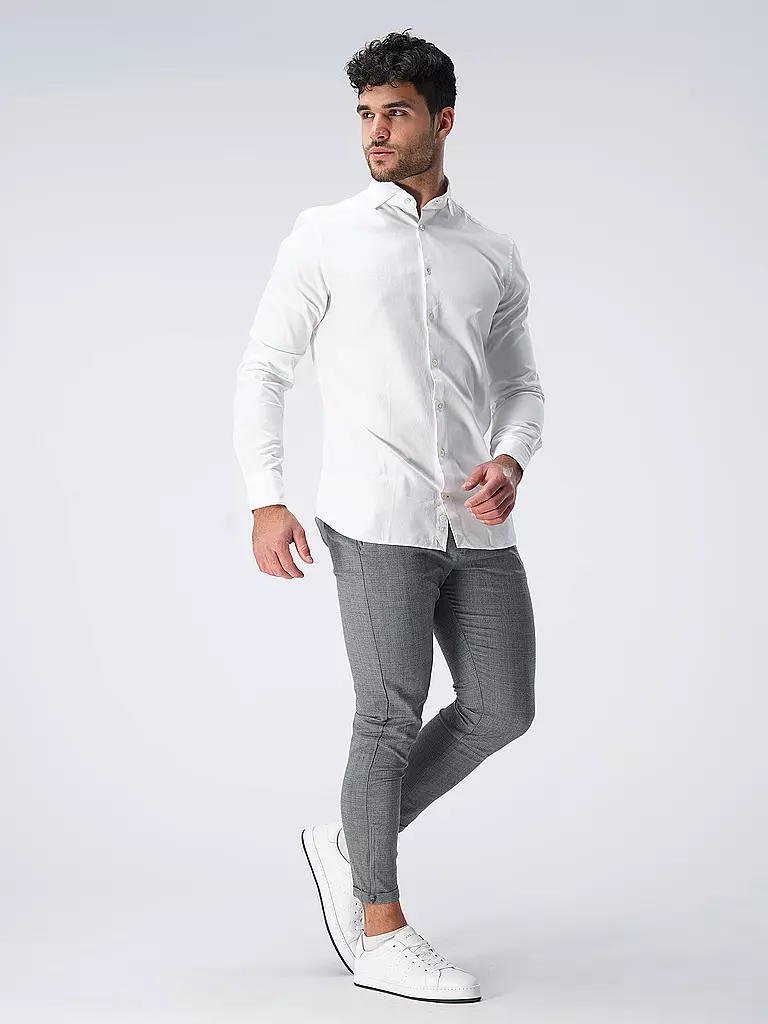 EDWARD COPPER Hemd Tailored Fit weiss
