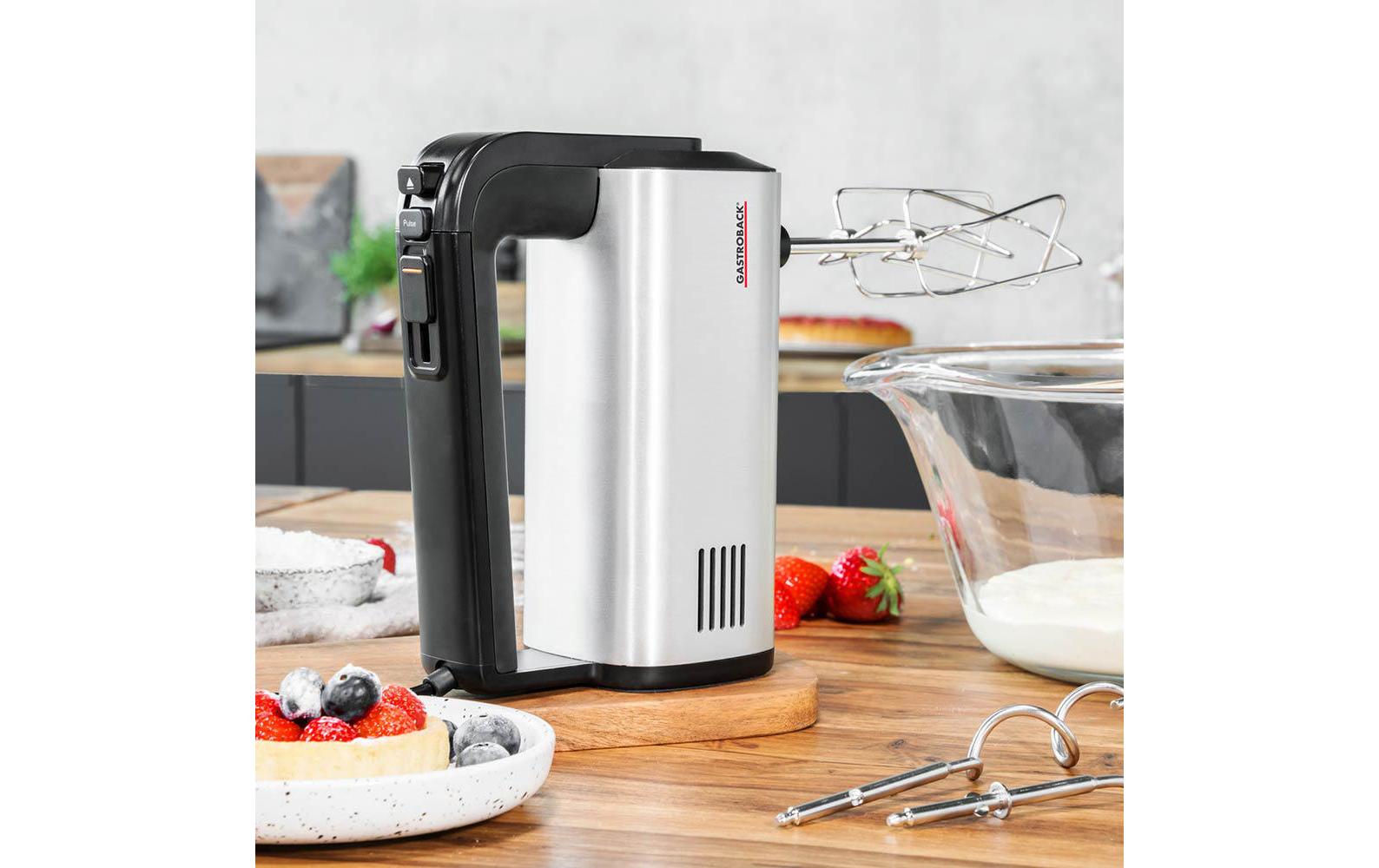 Handmixer Pro Schwarz/Silber<br>3 in 1 - Handmixer, Rührstab und Schnell zerkleiner