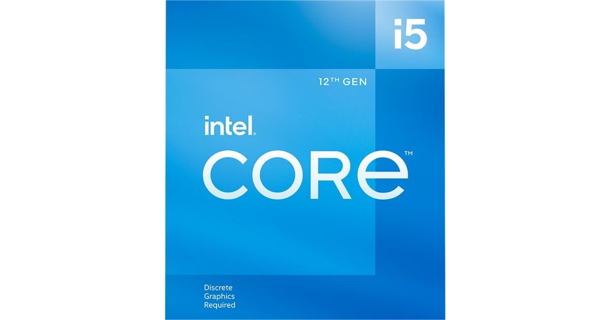 Intel®Core i5-12400F, 2,5 GHz (4,4 GHz Turbo Boost) socket 1700 processor  (