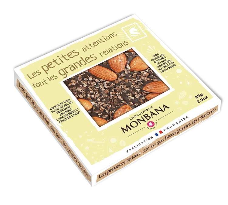 Tablette Chocolat Noir & Fleur de Sel - Les Petites Attentions font les grandes relations