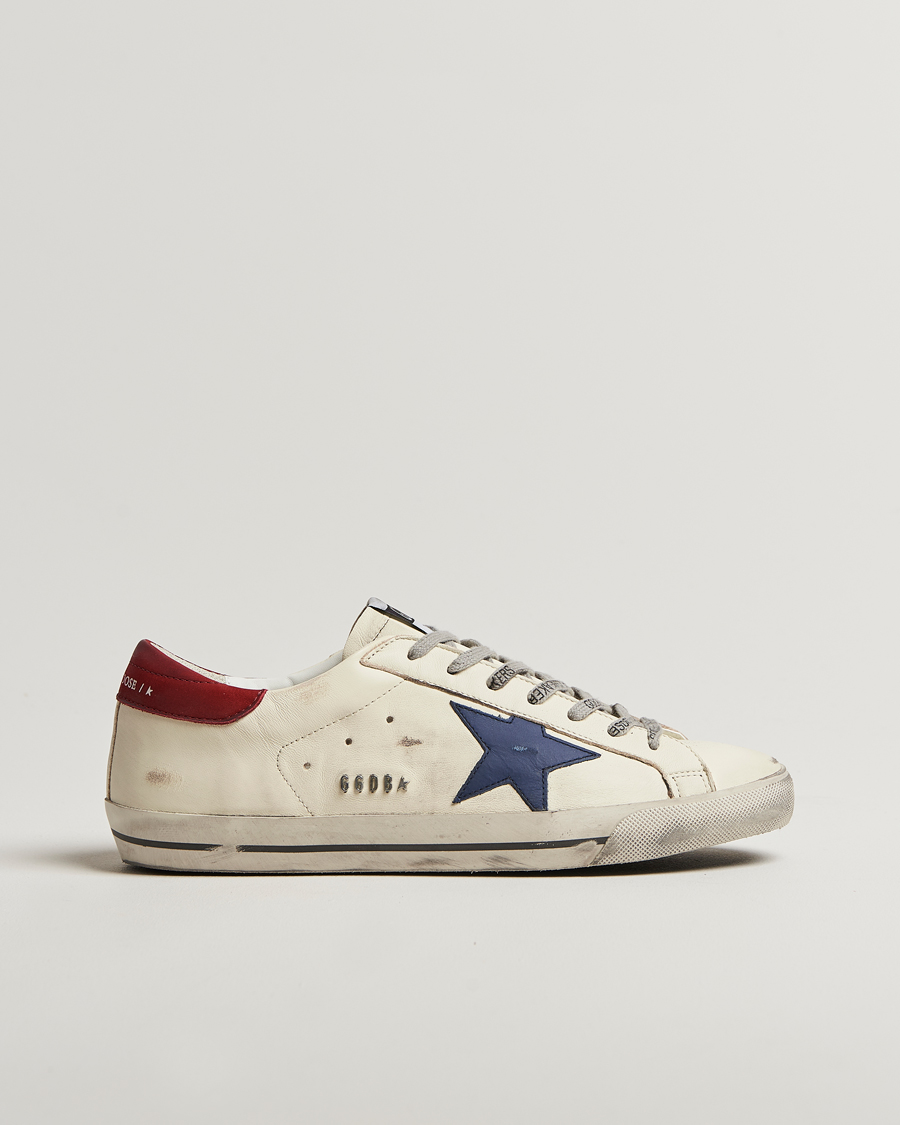 Golden Goose Super-Star Sneakers White/Blue/Red