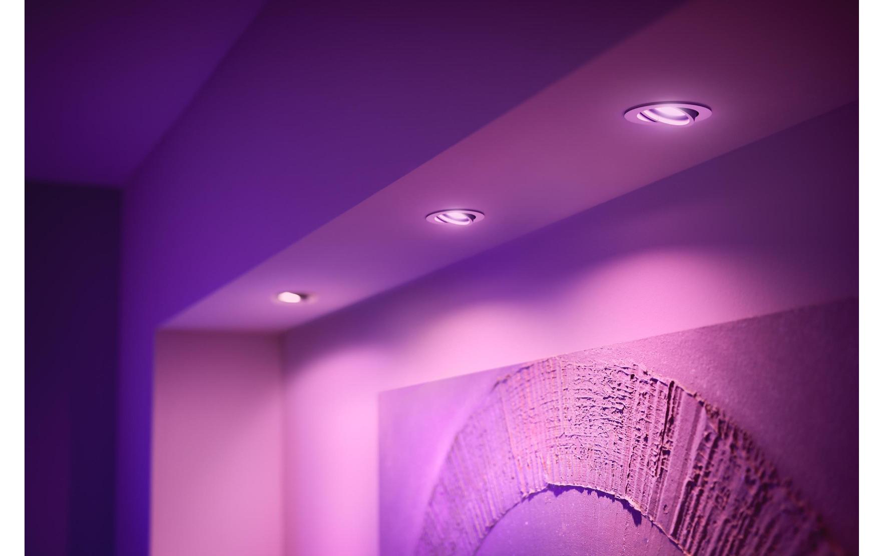 White & Color Amb. Centura Einbauspot 3er- Pack Rund Weiss<br>Atmosphärische Beleuchtung in 16 Millionen Farben