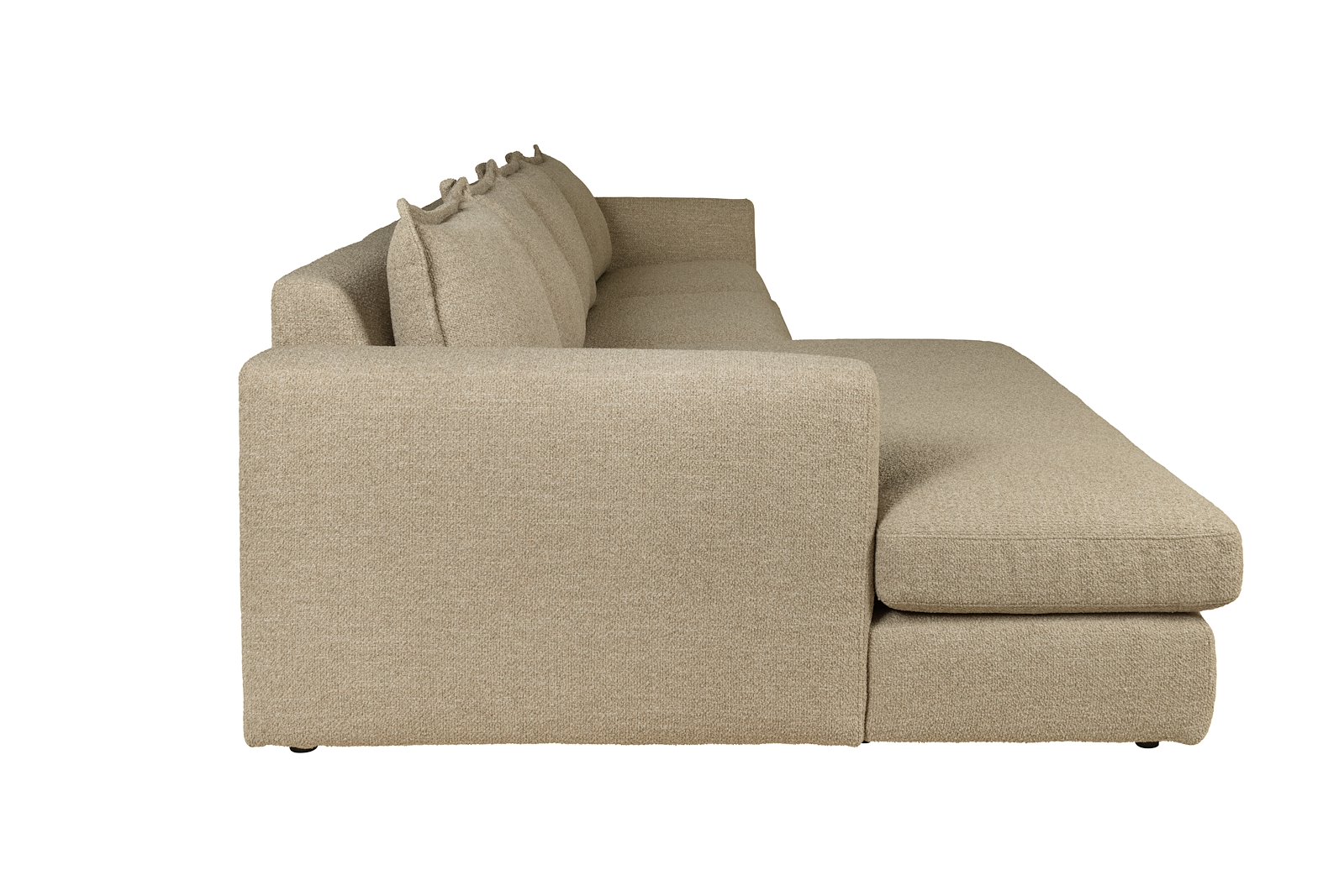 Big Band Dawn sofa Sjeselong venstre bred med 2,5-seter høyre, armlene Duke, komfort EU, sort treben, Makalu Taupe
