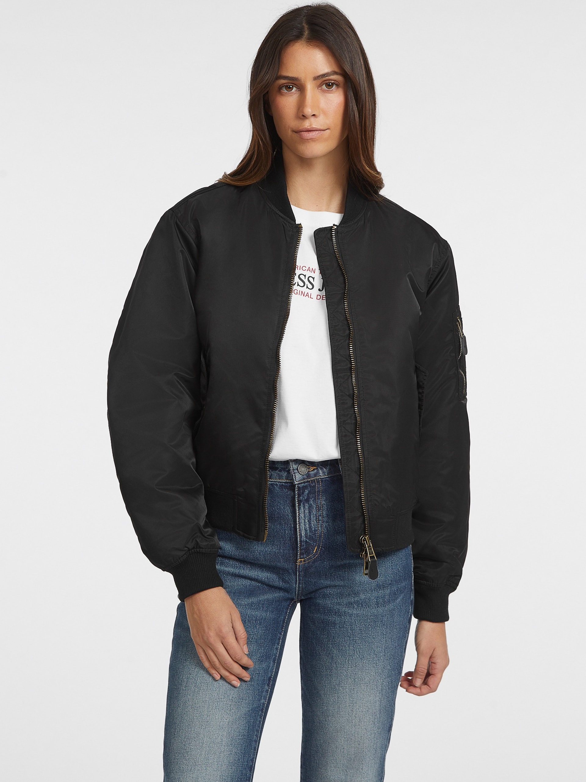 Jaqueta bomber de nylon