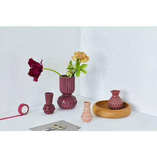 DOTTIR Samsurium Rufflebell Vase, Aubergine