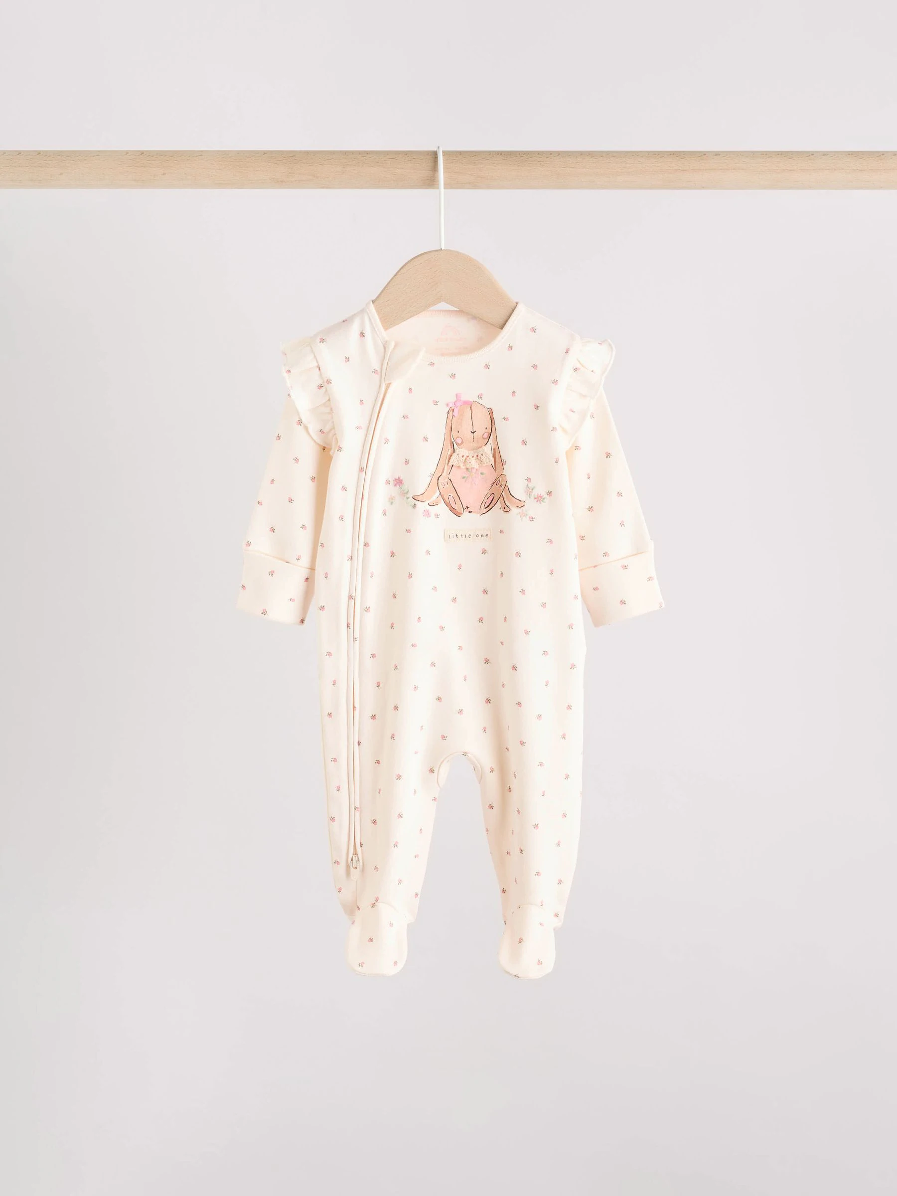 Roze - Verpakking van 3 babypyjama's met tweewegrits (0-2jr)