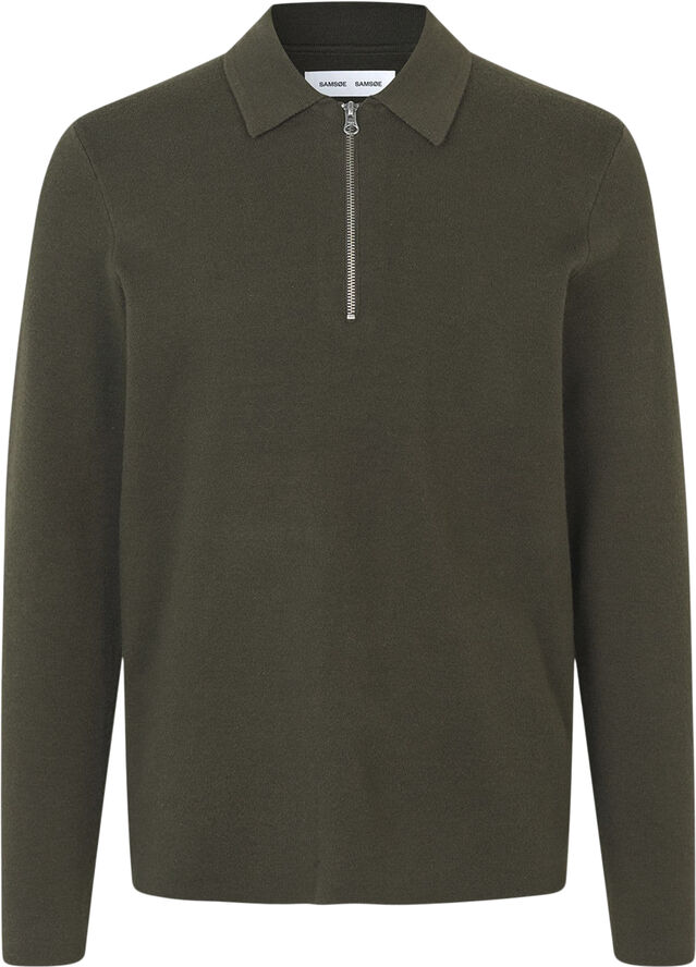 Samsøe Samsøe Guna half zip 10490 Forest night