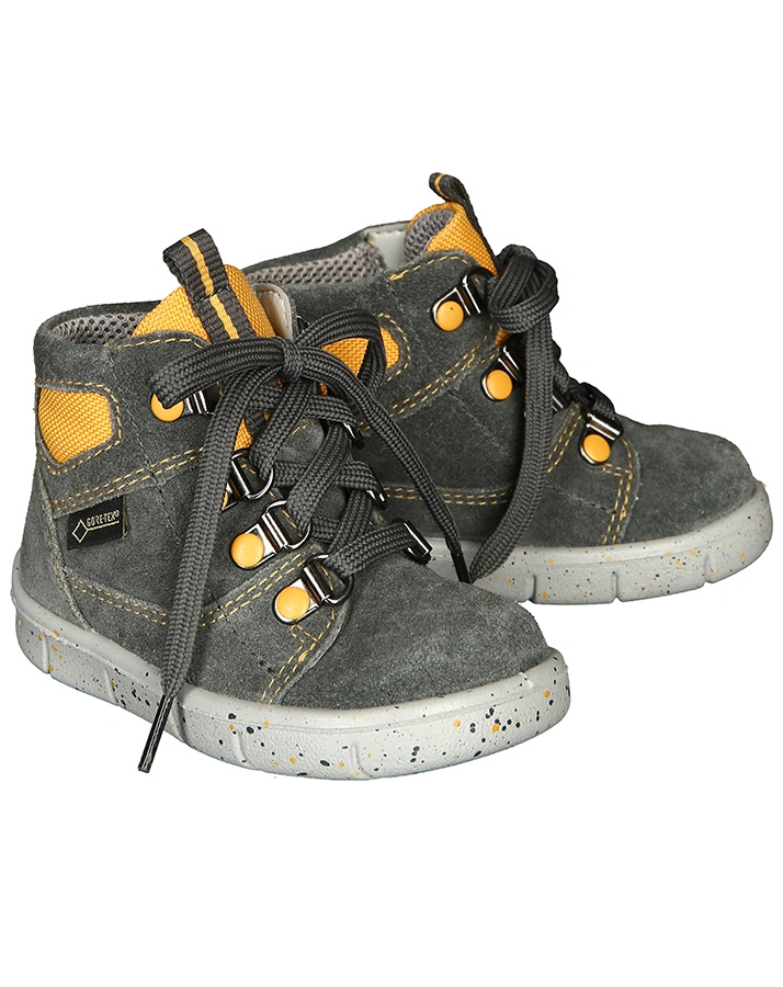 Schnür-Lauflernschuhe ULLI in grau/gelb