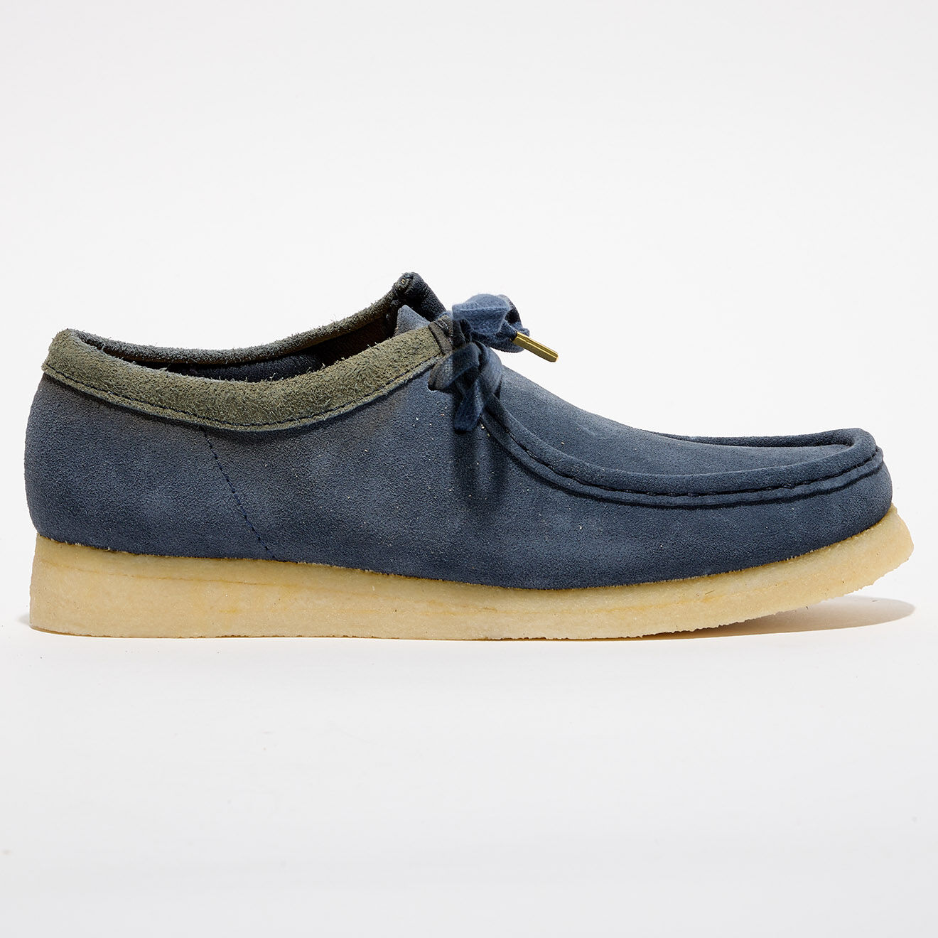 Clarks Originals Derbies en Velours de Cuir Wallabee bleues