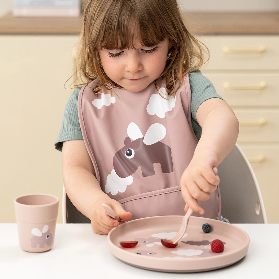 Done by Deer™ Trinkbecher Foodie mini Happy clouds Rosa