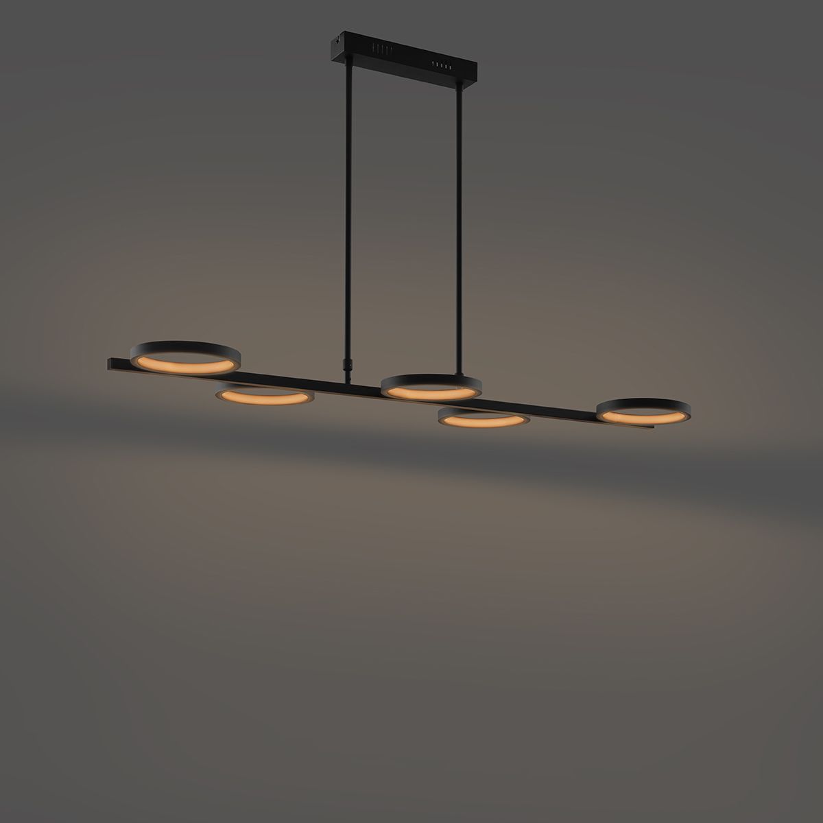 Moderne hanglamp zwart incl. LED 3-staps dimbaar 5-lichts - Vivé