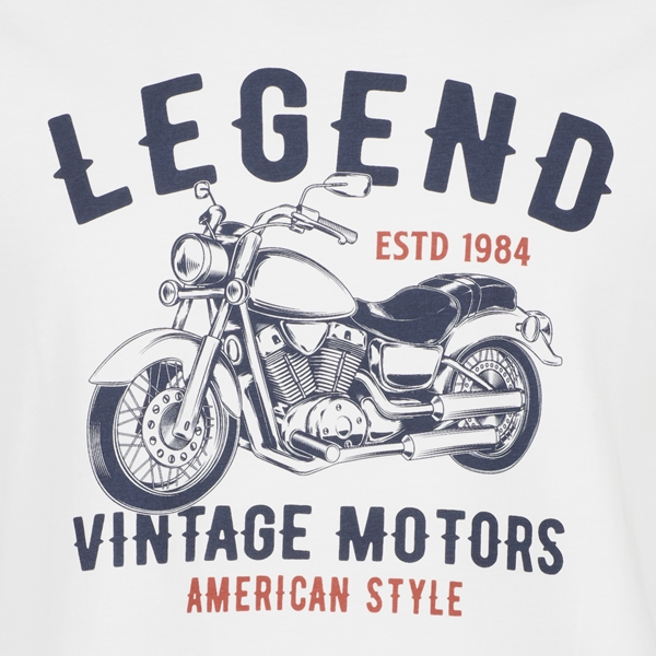 Unsigned heren T-shirt wit met opdruk
