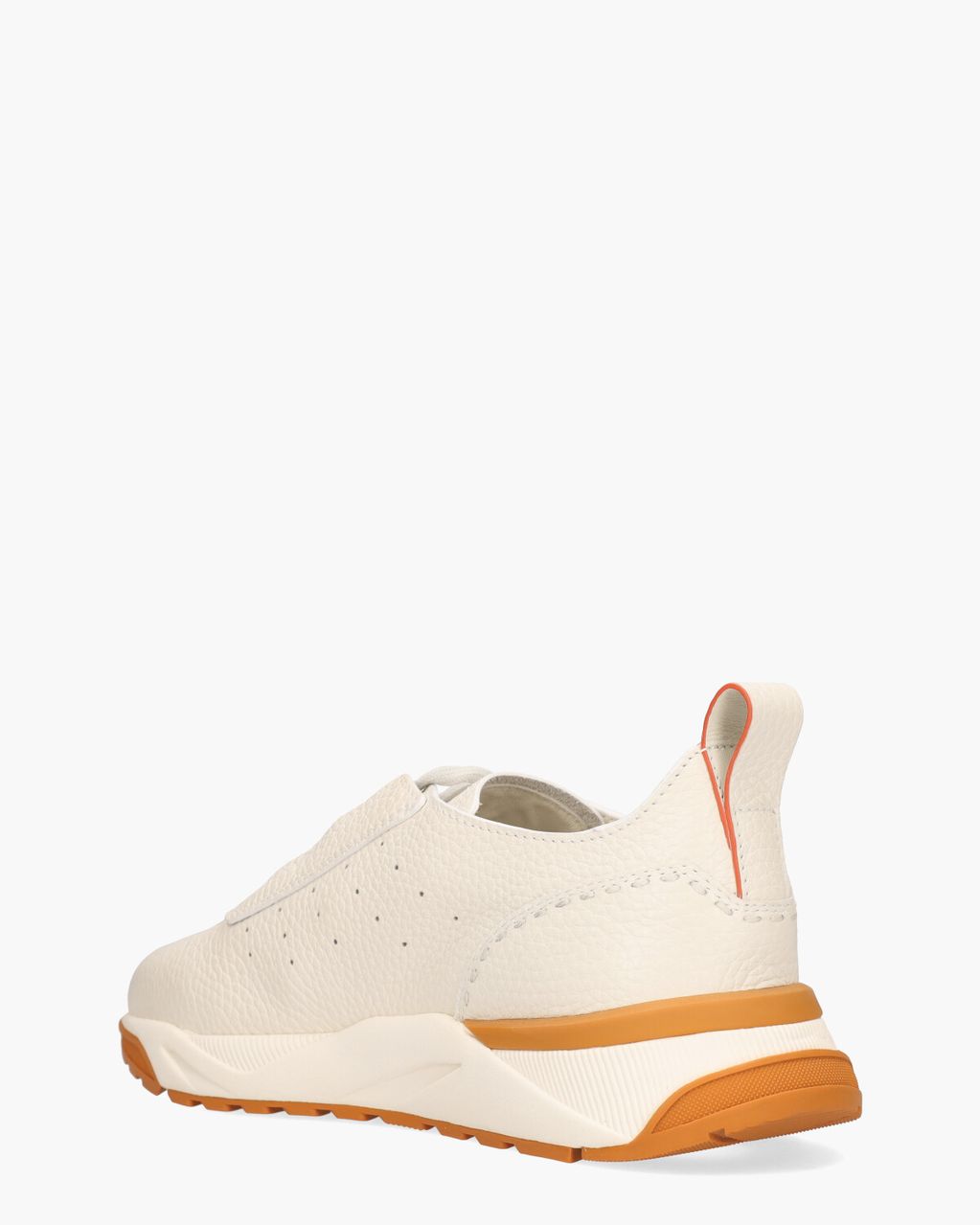 Santoni 22032 Wit/Oranje Herensneakers