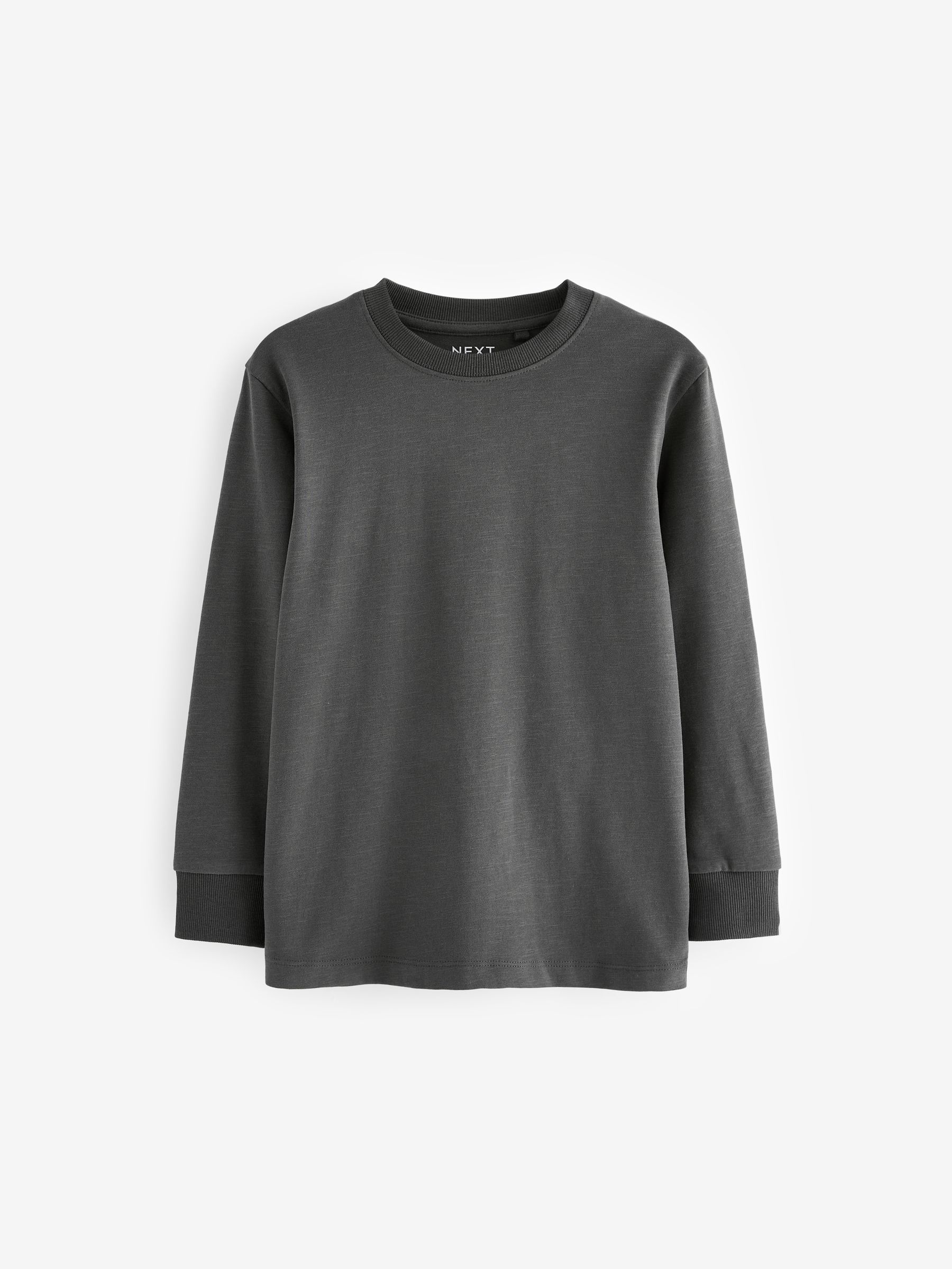 Antraciet - Behaaglijk T-shirt met lange mouwen (3-16 jr)