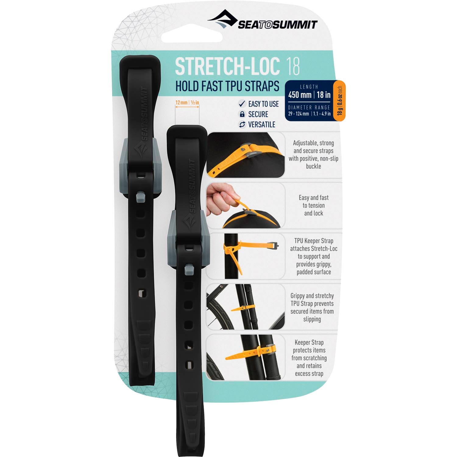 Sea to Summit Stretch-loc 15 - 20mm X 375mm 2 Pack