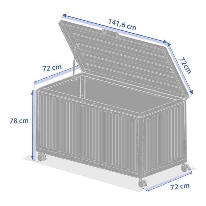 Coffre de rangement EDENIO Graphite