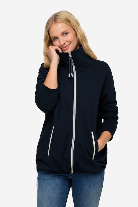 Sweatjacke, Laurason-Stehkragen