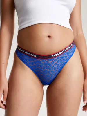 Conjunto com 3 Calcinhas Fio Dental de Renda Floral Nova York