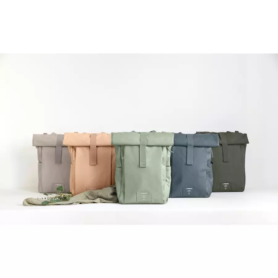 LÄSSIG Wickelrucksack Rolltop Up Backpack silver green
