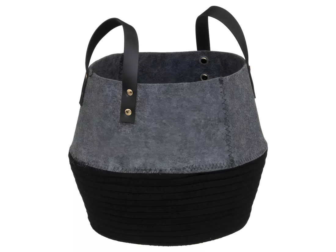 Lot de 3 Paniers de rangement en feutrine et coton