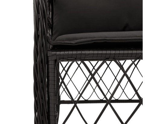 LES TENDANCES - Ensemble table et chaises de jardin-noir-8 places-457024