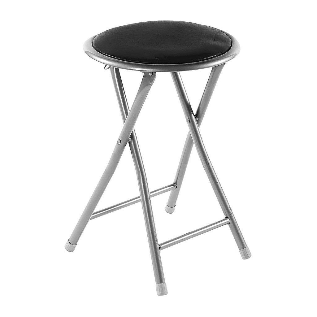 Tabouret pliant basic noir 30x45x30cm