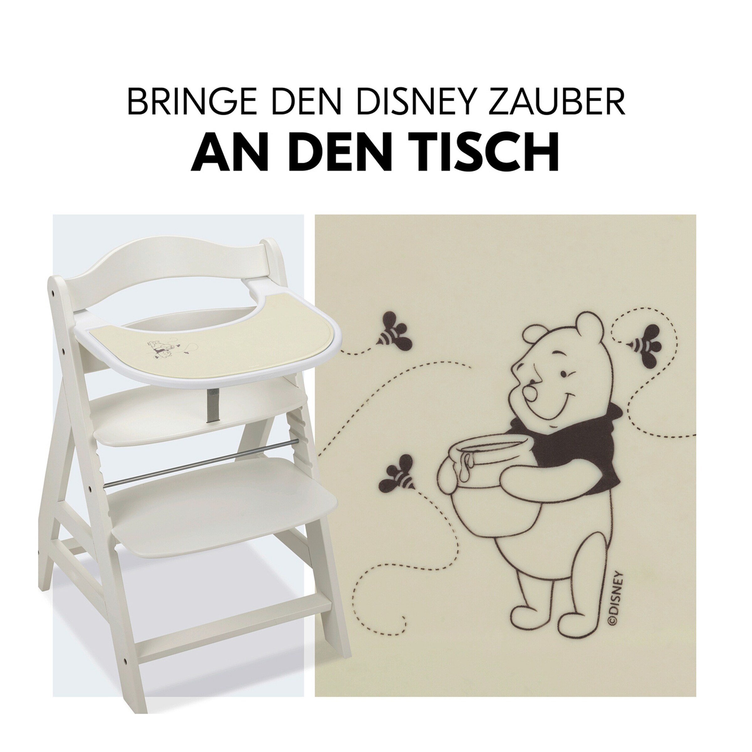 Hauck - DISNEY WINNIE PUUH Silikonauflage für Click Tray Alpha+ und Arketa
