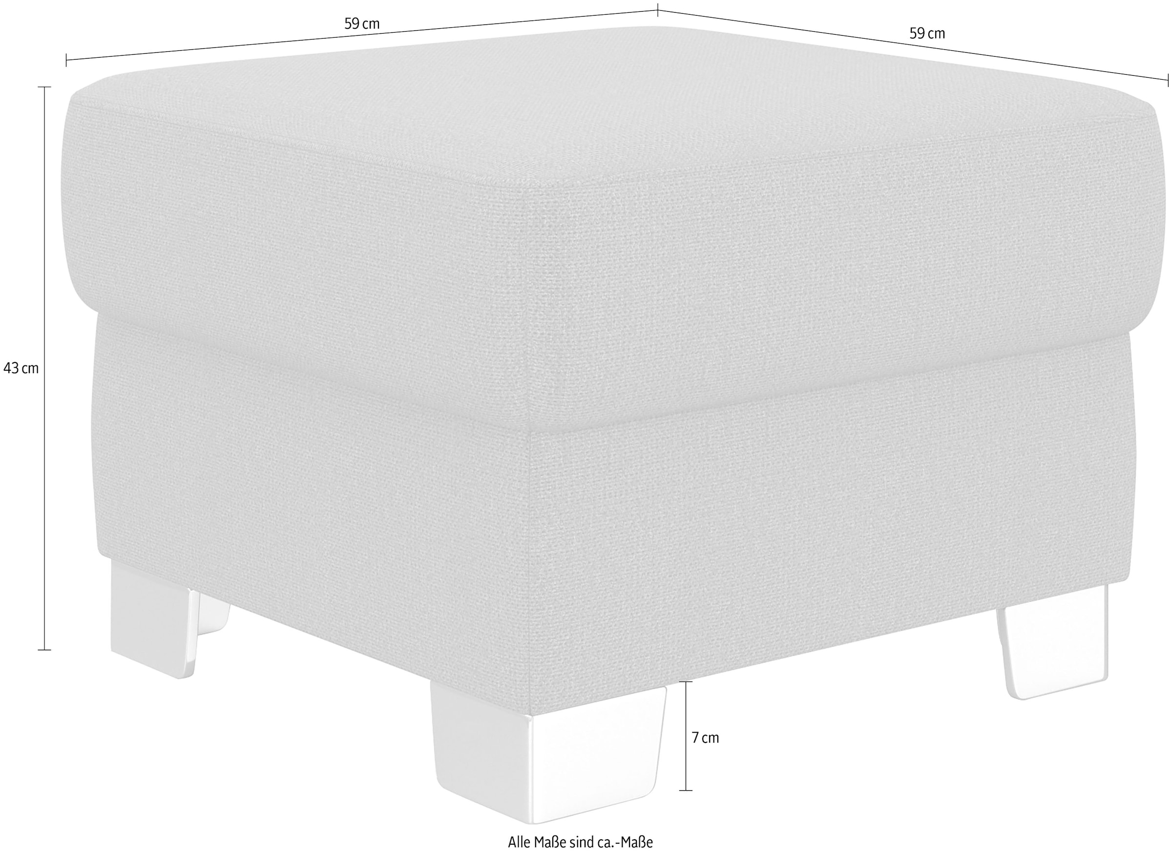 DOMO collection Hocker »Anzio« wahlweise mit Federkern