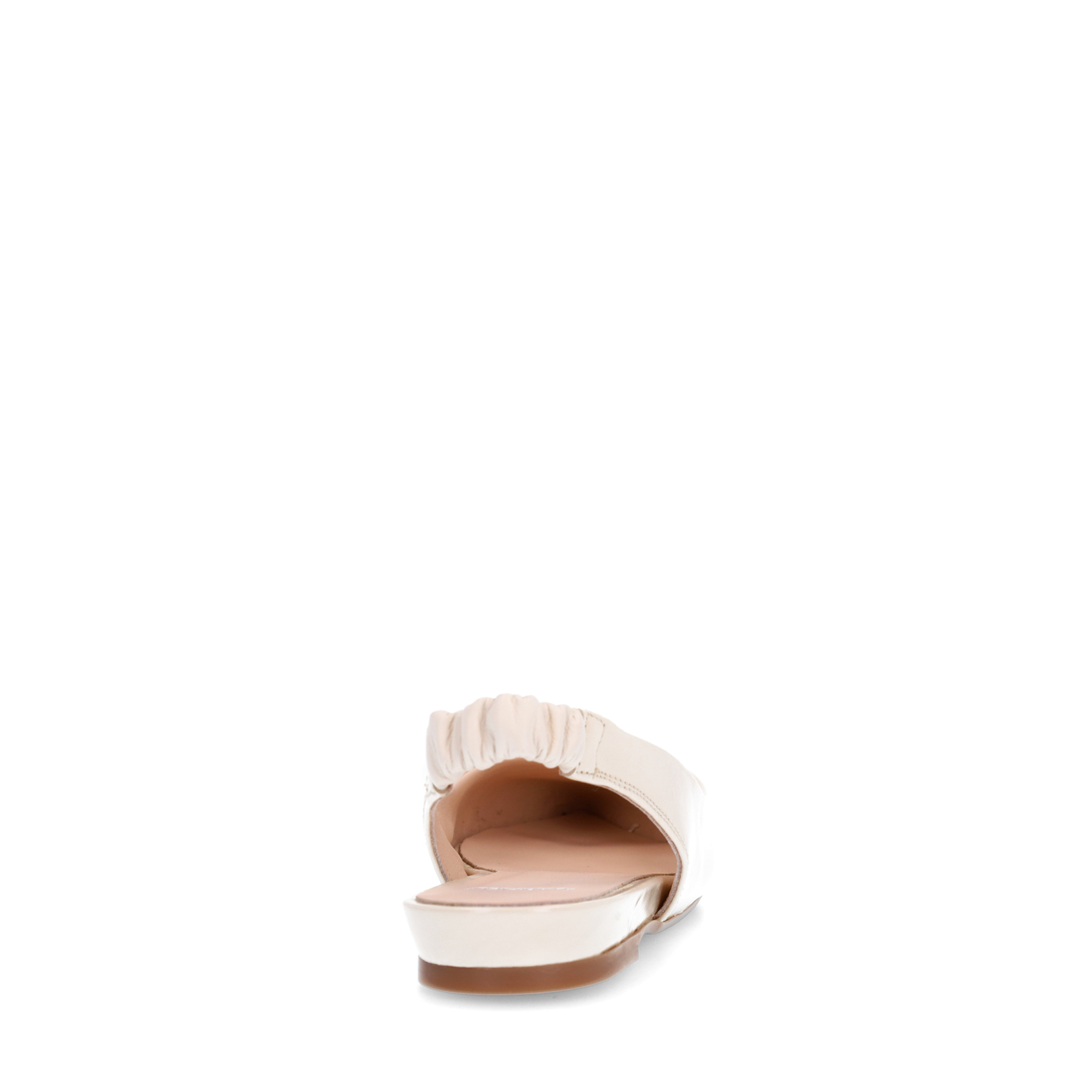Off white glanzende leren slingbacks