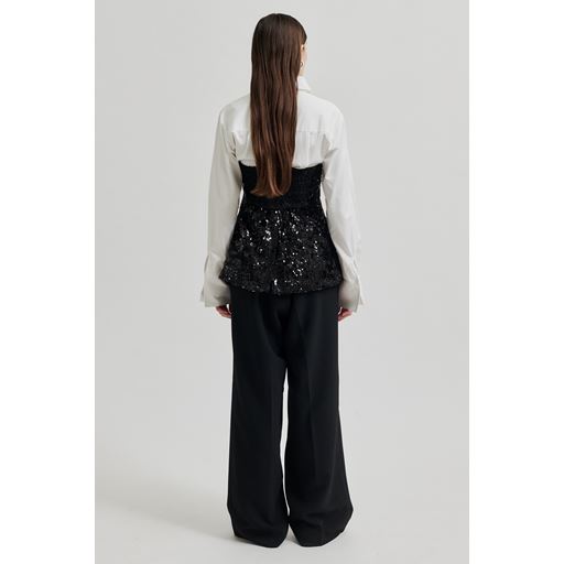Second Female Flakes Top, Black, S