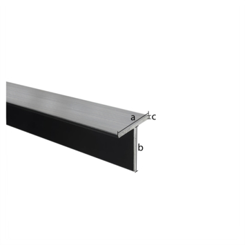 T-Profiel aluminium brut 20x20x1000x1,5mm