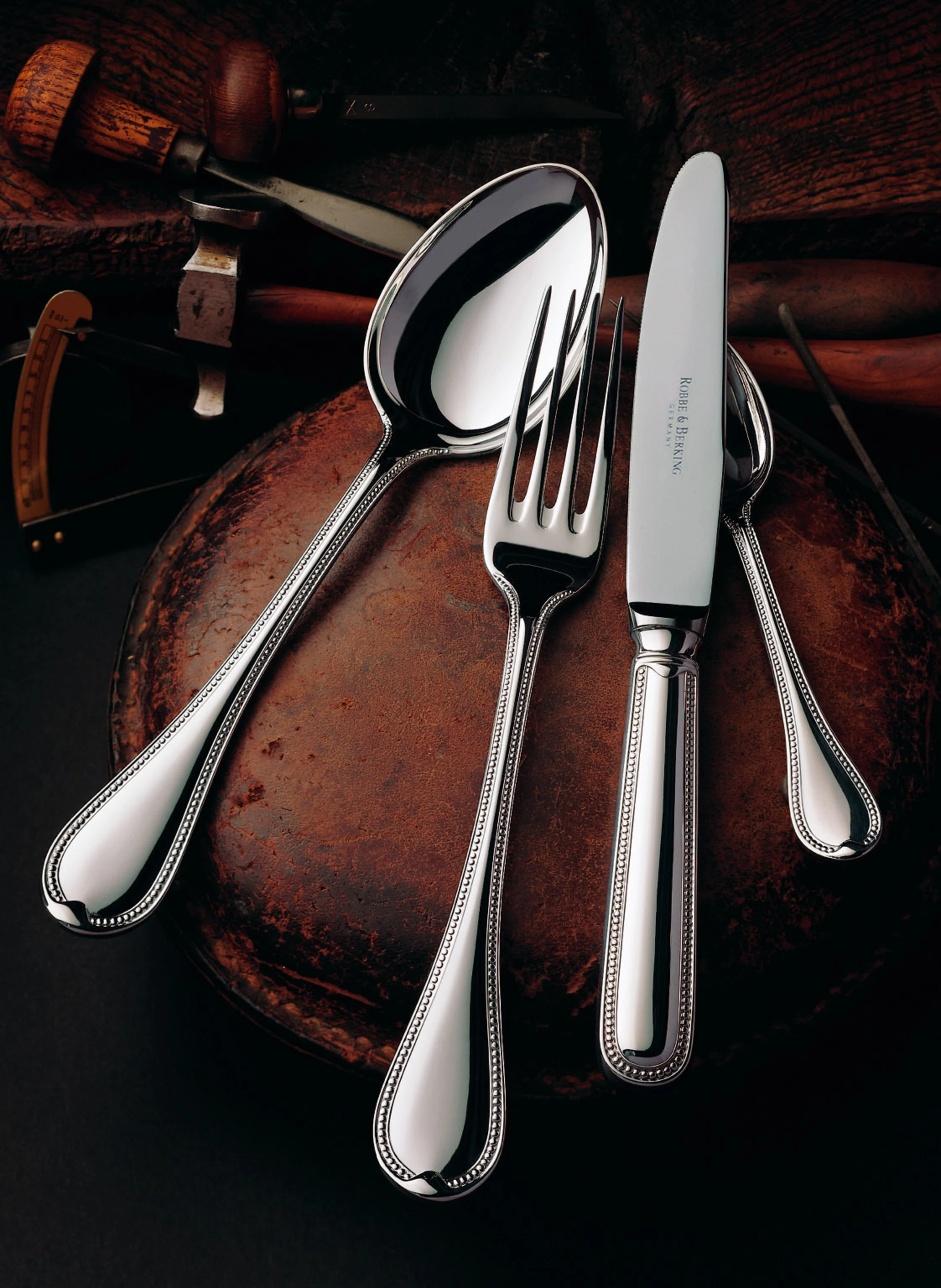 ROBBE & BERKING 4-tlg. Besteckset FRANZÖSISCH-PERL (150g versilbert)