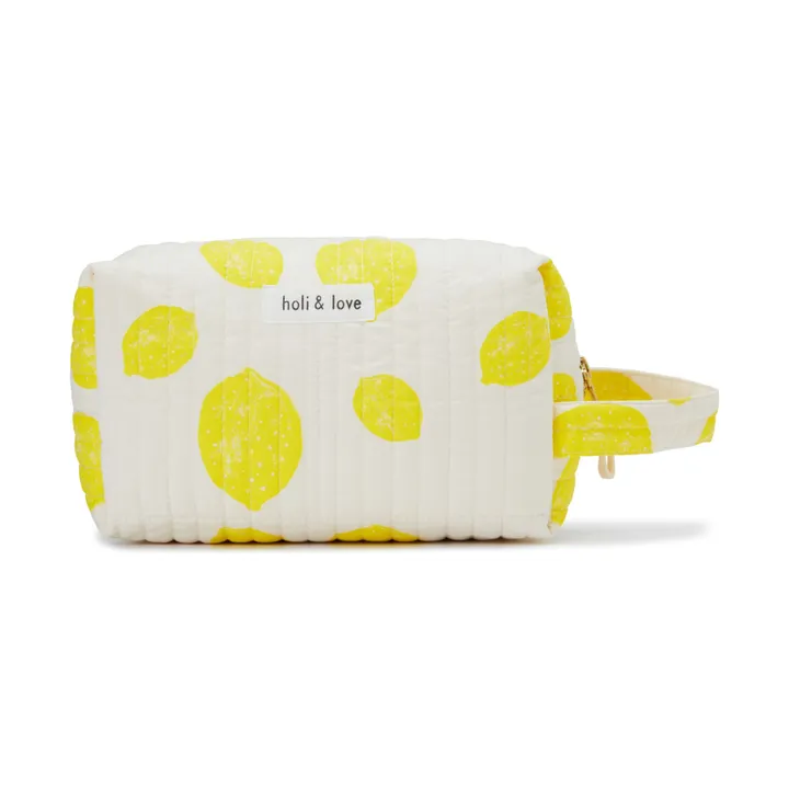 Holi & Love Trousse de Toilette Citron Coton Bio | Jaune