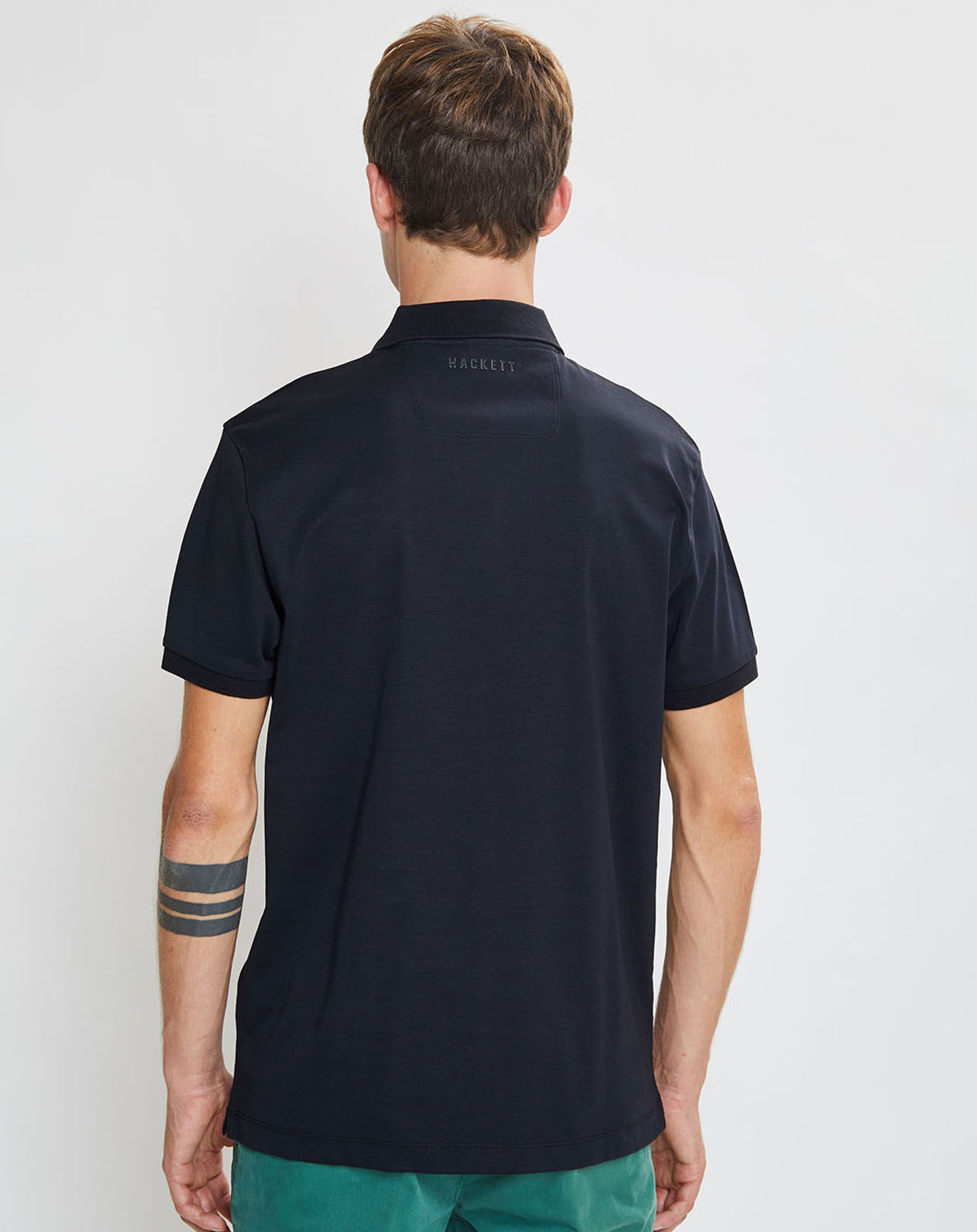 Hackett London Polo en jersey Regular Fit rayé Aston Martin Racing noir