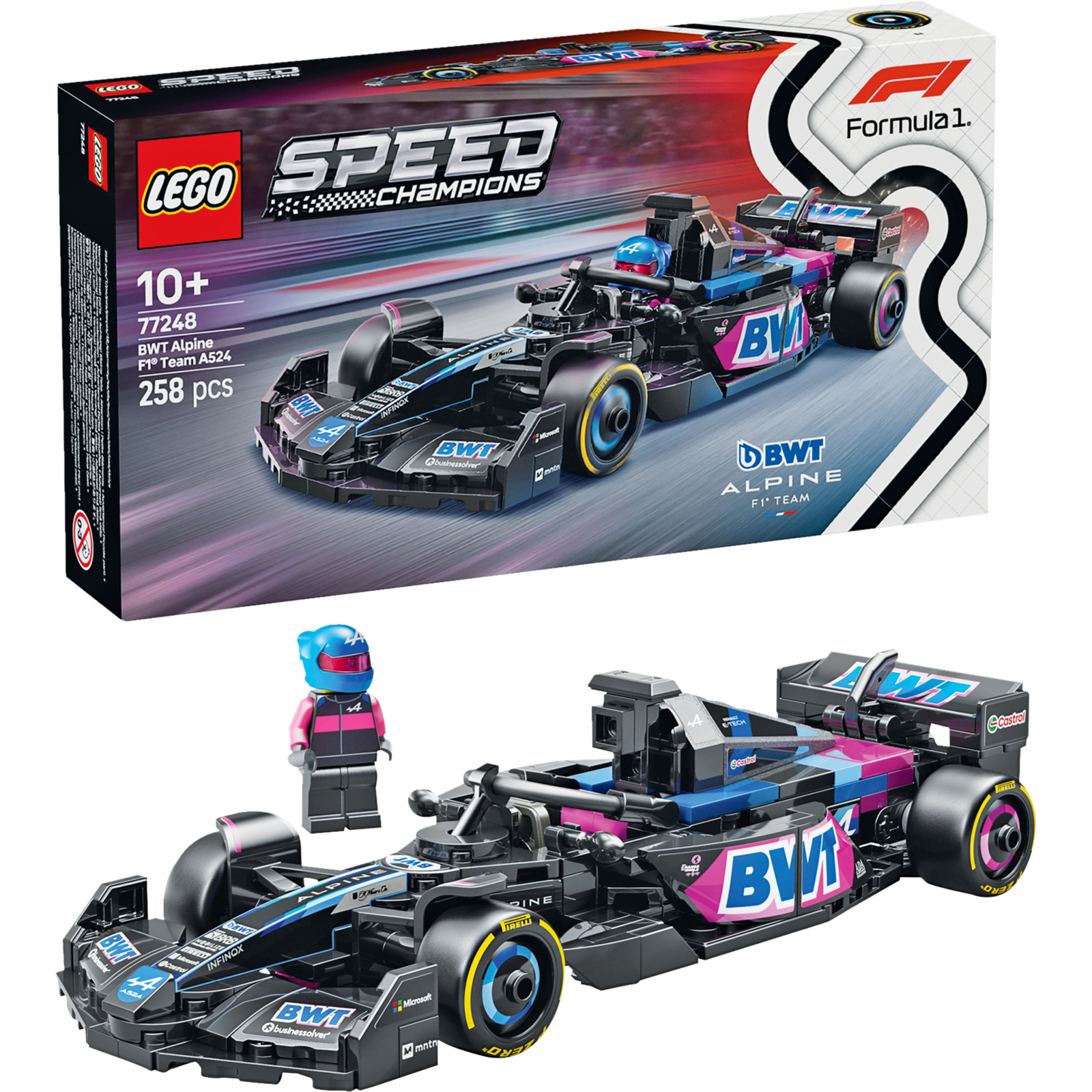 LEGO Speed Champion BWT Alpine F1 Team A525 Rennauto 77248