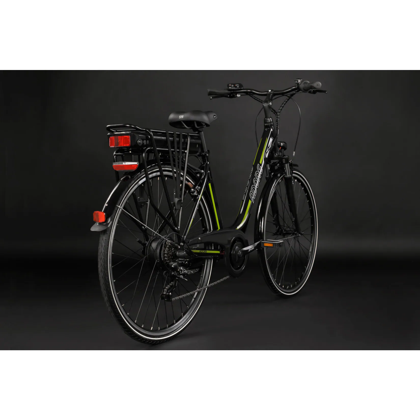 Adore Pedelec E-Bike Cityfahrrad 28'' Adore Versailles schwarz-grün