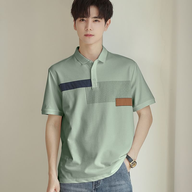 Capbrew - Poloshirt met korte mouwen en strepenpaneel