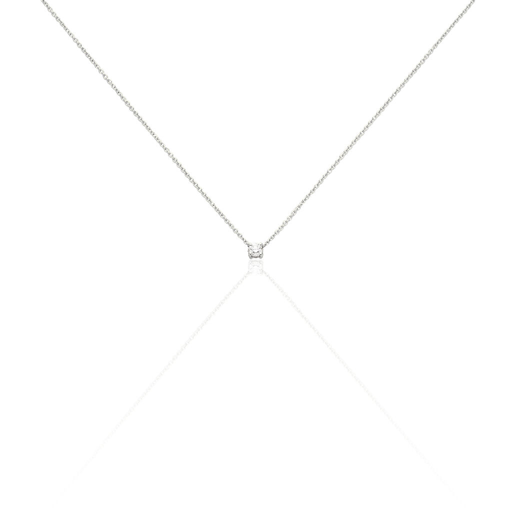Collier Aphrodite Or Blanc Diamant