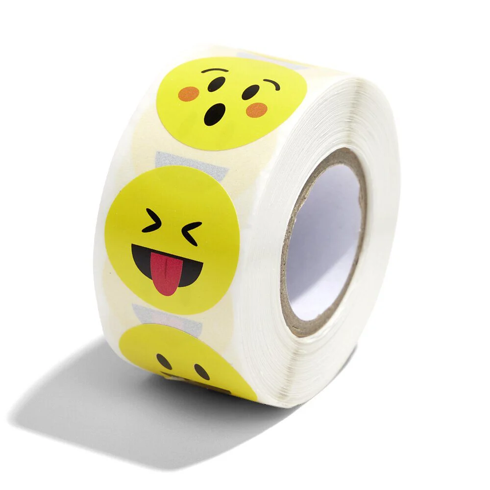 Lot de 500 stickers émojis Ø2,5cm