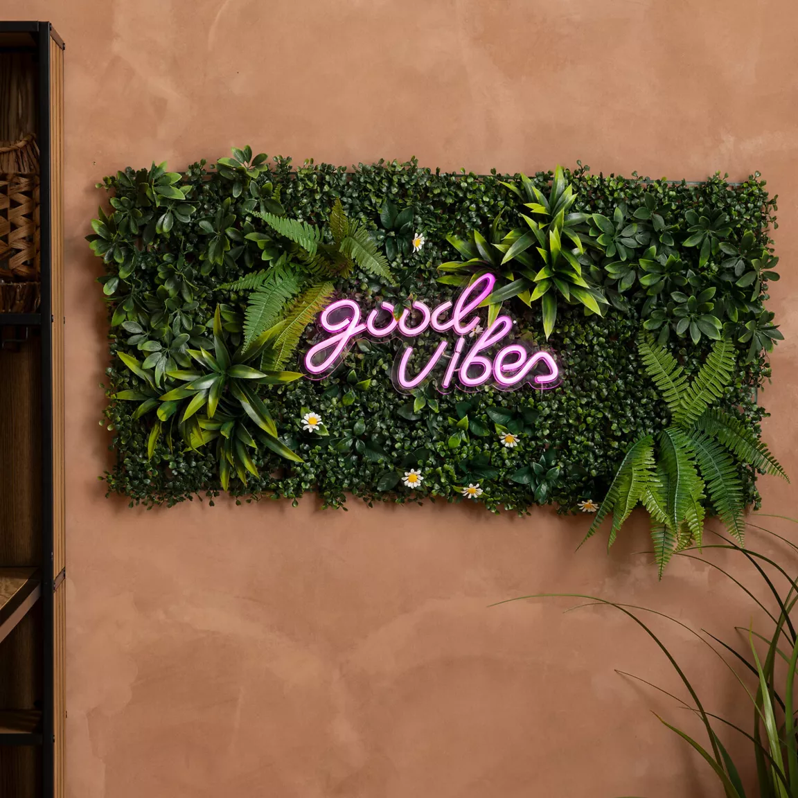 Mur végétal carré (50 x 50 cm) Jungle Vert