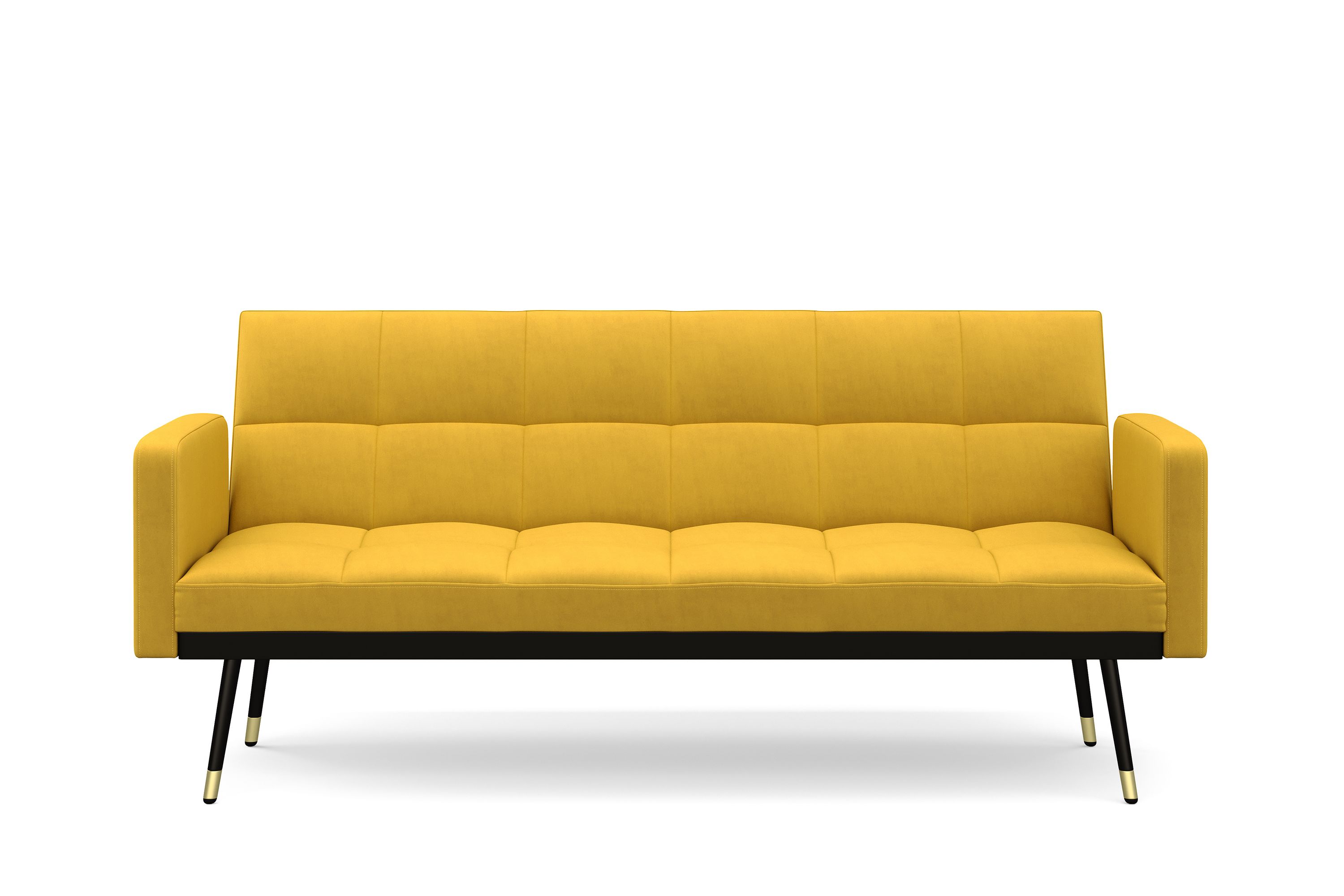 Schlafsofa Samt CALVIN gelb