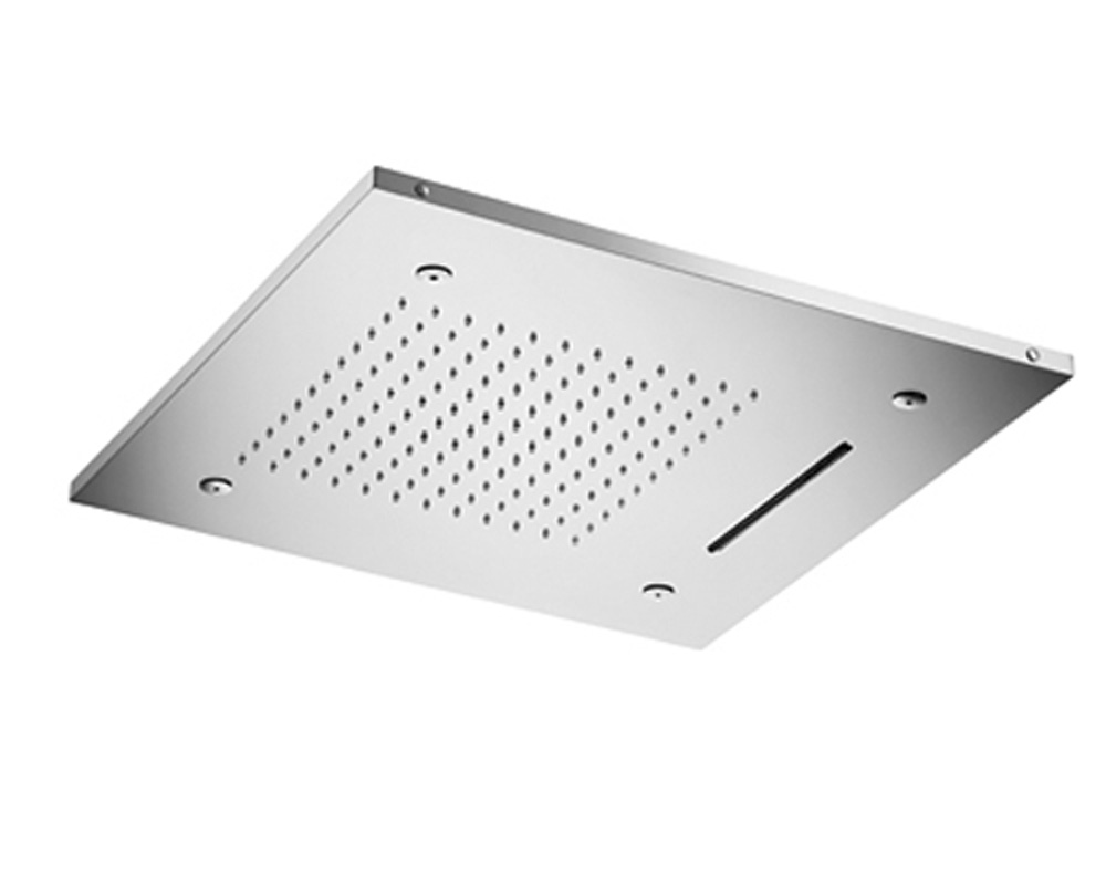 Hotbath Mate M146 inbouw hoofddouche met LED, waterval en spray 50cm geborsteld nikkel