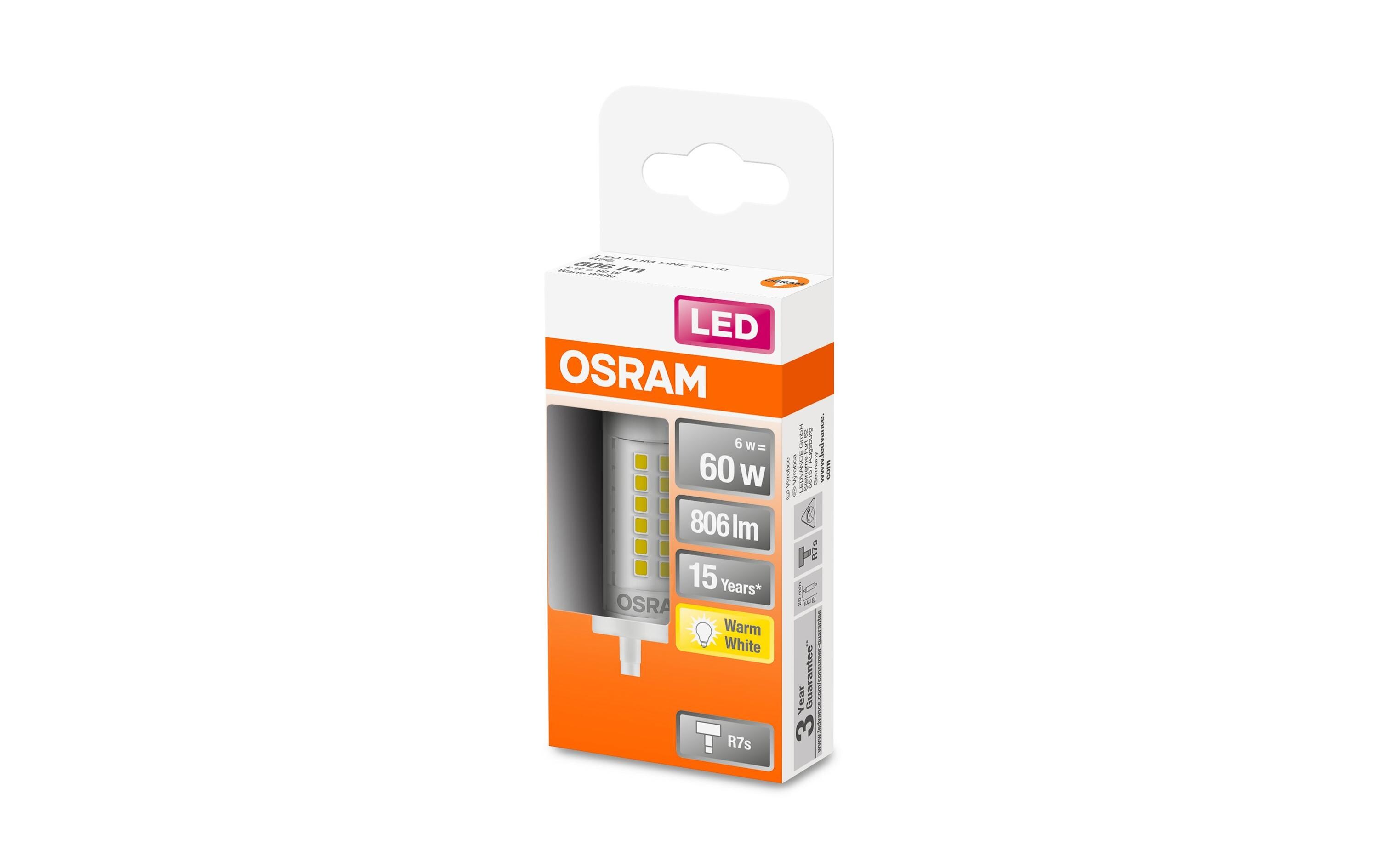 Lampe Star Slim Line 78, 6W, R7 s WarmweissSchlanke LED-Lampen mit R7 s-Retrofit-Sockel