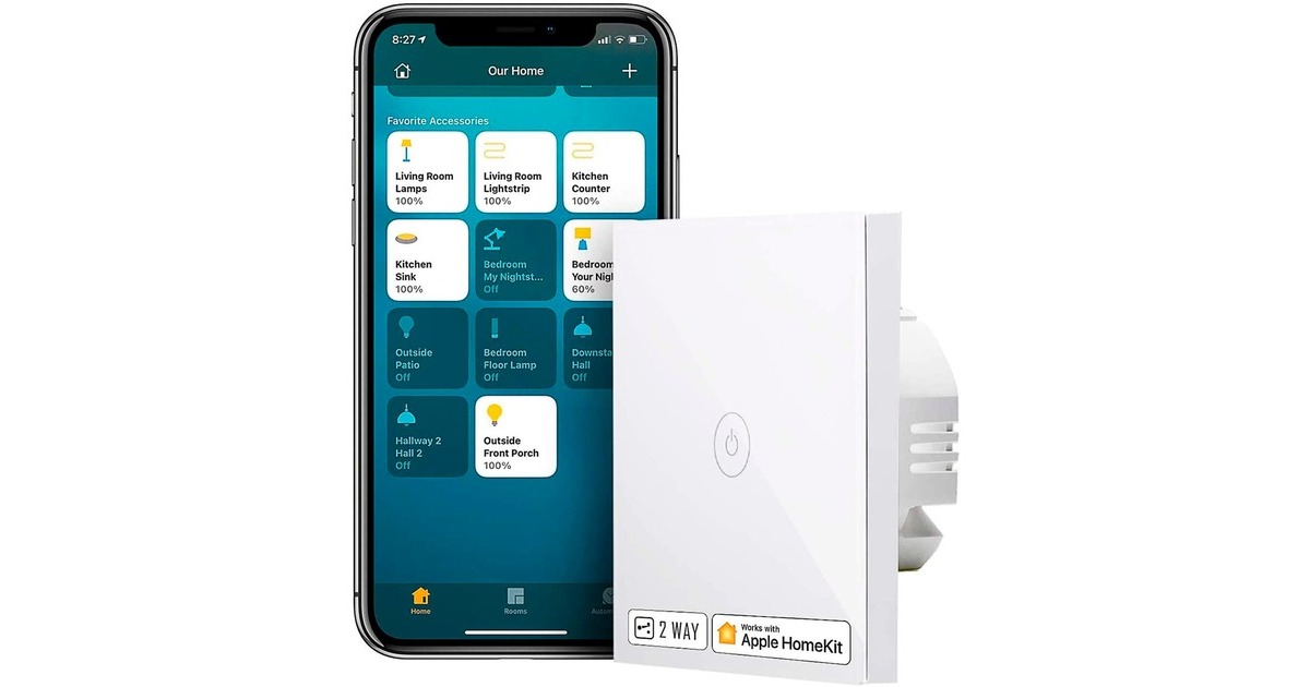 MEROSSMSS550 Smart Wi-Fi 2-Way Wall Switch schakelaar  (Wit)