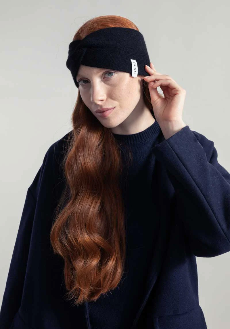Rifo Stirnband Kaschmir Nadia Nero Ardesia