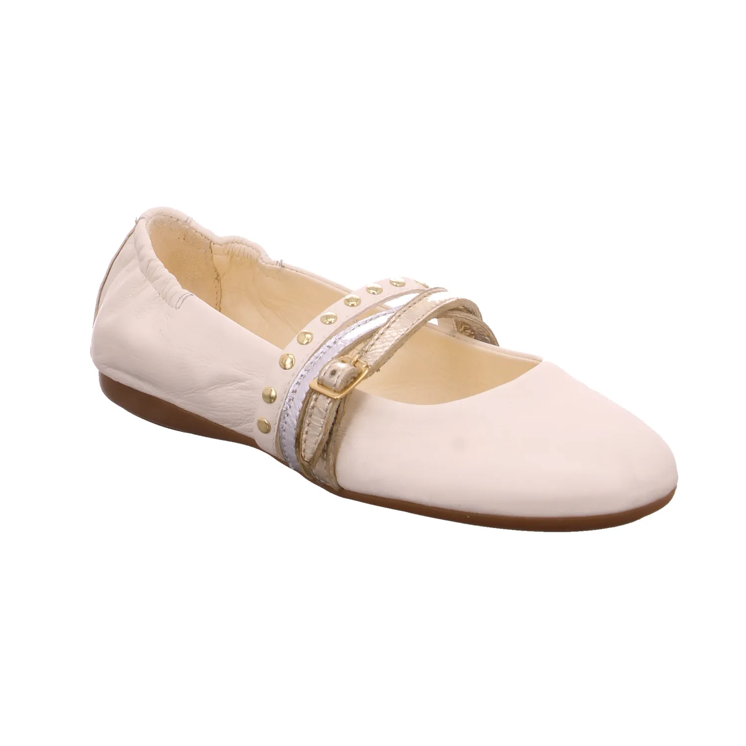 MJUS Ballerina Offwhite Leder  mit Lederfutter
