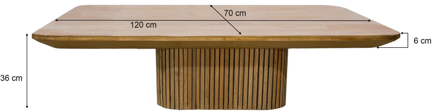 Salontafel Lausanne B120 x D70 x H36 cm